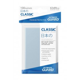 Ultimate Guard 100 pochettes Classic Soft Sleeves format japonais Transparent