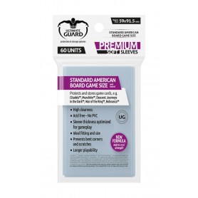 Ultimate Guard 60 pochettes Premium Soft Sleeves jeux de plateau américains standard format