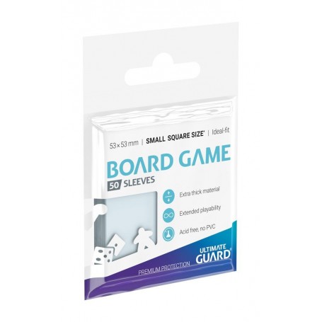 Ultimate Guard 50 pochettes Premium Sleeves jeux de plateau au format petit carré