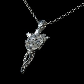 Le Seigneur des Anneaux réplique 1/1 pendentif & collier Arwen Etoile du Soir (argent sterling)