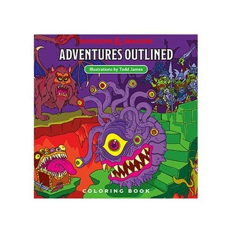 Dungeons & Dragons Adventures Outlined livre de coloriage