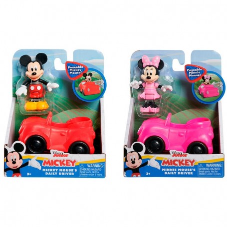 Lot de 2 : Disney Mickey Minnie car assorted figure