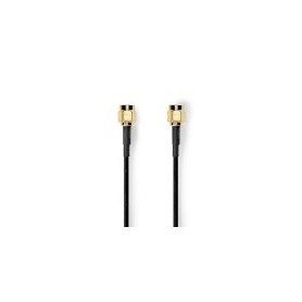Câble d'antenne | SMA Mâle | SMA Mâle | Plaqué or | 50 Ohm | Blindé simple | 1.00 m | Rond | PVC | Noir | Enveloppe
