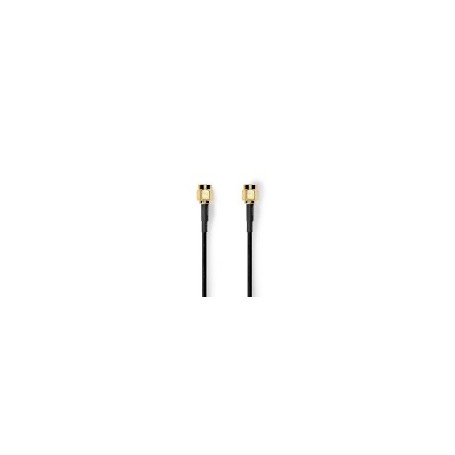 Câble d'antenne | SMA Mâle | SMA Mâle | Plaqué or | 50 Ohm | Blindé simple | 1.00 m | Rond | PVC | Noir | Enveloppe