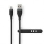 Câble USB | USB 2.0 | USB-A Mâle | USB-C™ Mâle | 15 W | 480 Mbps | Plaqué nickel | 1.50 m | Rond | Silicone | Noir | Boîte
