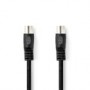 Câble audio DIN | DIN 5-Pin Mâle | DIN 5-Pin Mâle | Plaqué nickel | 2.00 m | Rond | PVC | Noir | Label