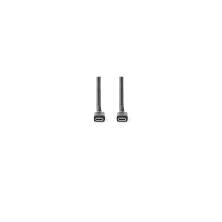 Câble USB | USB 3.2 Gen 2x2 | USB-C™ Mâle | USB-C™ Mâle | 100 W | 4K@60Hz | 20 Gbps | Plaqué nickel | 1.00 m | Rond | PVC | Noir