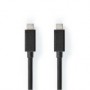 Câble USB | USB 3.2 Gen 2x2 | USB-C™ Mâle | USB-C™ Mâle | 100 W | 4K@60Hz | 20 Gbps | Plaqué nickel | 2.00 m | Rond | PVC | Noir