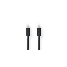 Câble USB | USB 3.2 Gen 2x2 | USB-C™ Mâle | USB-C™ Mâle | 100 W | 4K@60Hz | 20 Gbps | Plaqué nickel | 2.00 m | Rond | PVC | Noir