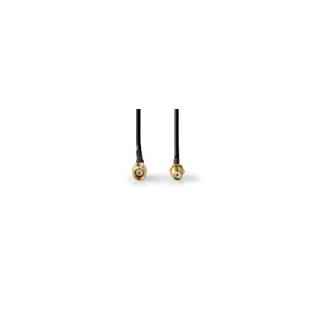 Câble d'antenne | SMA Mâle | SMA femelle | Plaqué or | 50 Ohm | Blindé simple | 3.00 m | Rond | PVC | Noir | Boîte