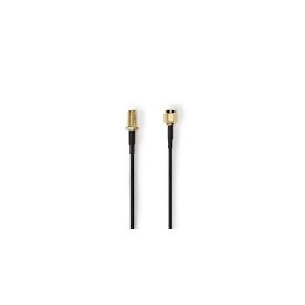 Câble d'antenne | RP SMA Mâle | RP SMA Femelle | Plaqué or | 50 Ohm | Blindé simple | 2.00 m | Rond | PVC | Noir | Label