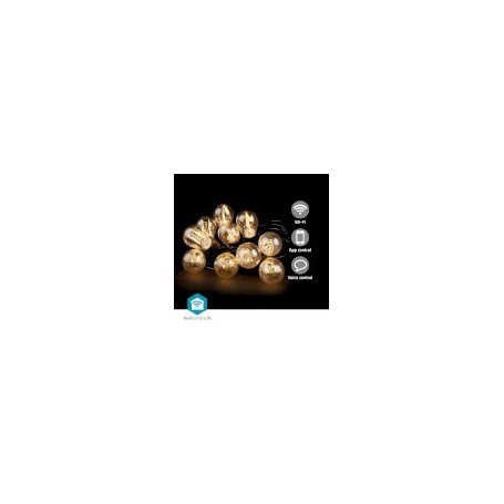 LED Décorative SmartLife | Feux de la fête | Wi-Fi | Blanc Chaud | 10 LED's | 9.00 m | Android™ / IOS | Diamètre de l'ampoule: 4