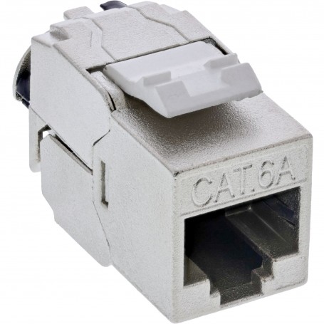 24pcs. Bulk-Pack Inline® Keystone RJ45 Jack Slim, Snap-In, Cat.6A, cravate de câble intégrée