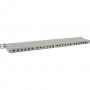 Panneau de patch Inline® 19 "Cat.6A 0,5 U 24 Port, avec protection contre la poussière, gris