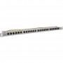 Panneau de patch Inline® 19 "Cat.6A 0,5 U 24 Port, avec protection contre la poussière, gris