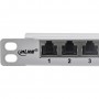 Panneau de patch Inline® 19 "Cat.6A 0,5 U 24 Port, avec protection contre la poussière, gris