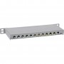 Panneau de patch Inline® 10 "Cat.6A 0,5U 12-port, avec protection contre la poussière, gris