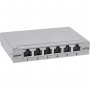 Panneau de patch Inline® Cat.6A 0,5U 6 ports, pour table / mur / rail, avec protection contre la poussière, gris