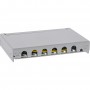 Panneau de patch Inline® Cat.6A 0,5U 6 ports, pour table / mur / rail, avec protection contre la poussière, gris