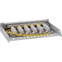 Panneau de patch Inline® Cat.6A 0,5U 6 ports, pour table / mur / rail, avec protection contre la poussière, gris