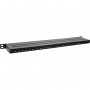 Panneau de patch Inline® 19 "Cat.6a 0,5 U 24 Port, avec protection contre la poussière, noir