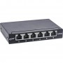 Panneau de patch Inline® Cat.6A 0,5U 6 ports, pour table / mur / rail, avec protection contre la poussière, noir