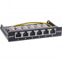 Panneau de patch Inline® Cat.6A 0,5U 6 ports, pour table / mur / rail, avec protection contre la poussière, noir