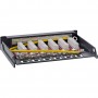 Panneau de patch Inline® Cat.6A 0,5U 6 ports, pour table / mur / rail, avec protection contre la poussière, noir