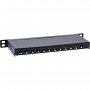 Panneau de patch Inline® 10 "Cat.6A 0,5U 12-port, avec protection contre la poussière, noir