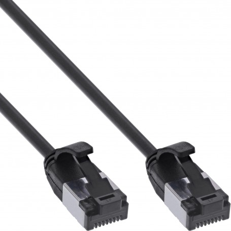 Câble de patch Inline® Slim, U / FTP, Cat.8.1, TPE sans halogène, noir 2M
