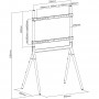Inline® Woodstand Studio TV Stand, pour LED TV 49 "-70" (124-178 cm), Max. 40 kg