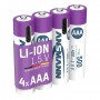 ANSMANN 1311-0028 Batteries rechargeables Li-ion Micro AAA Type 500 (min. 400 mAh) Boîte à 4 pack