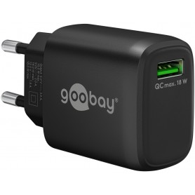 Chargeur Rapide USB QC 3.0 (18 W) Noir noir