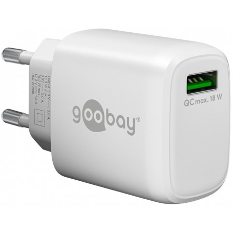 Chargeur Rapide USB QC 3.0 (18 W) Blanc blanc