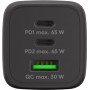 Chargeur Rapide Multiport USB-C™ PD Nano (65 W), noir noir