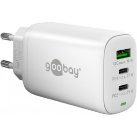 Chargeur Rapide Multiport USB-C™ PD (65 W) 3 Ports, blanc blanc