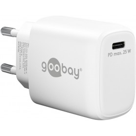 USB-C™ PD (Power Delivery) Chargeur Rapide (25 W), blanc blanc