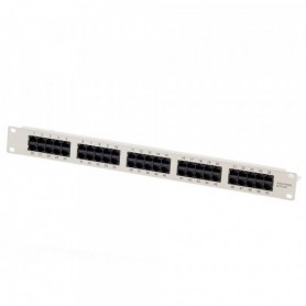 Ecolan Patchfeld Cat 3 ISDN 19 "1HE 50 Port Gris clair