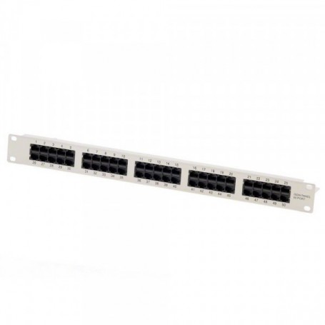 Ecolan Patchfeld Cat 3 ISDN 19 "1HE 50 Port Gris clair