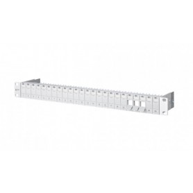 Modul support de module 19 pouces 1UH 24 ports gris clair