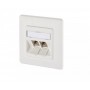 Module E-DAT 2 port montage encastré cat.6A blanc pur