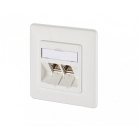 Module E-DAT 2 port montage encastré cat.6A blanc pur