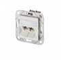 Module E-DAT 2 port montage encastré cat.6A blanc pur
