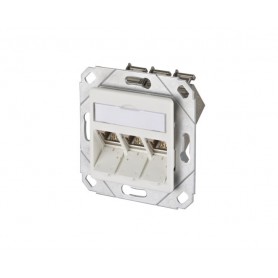 Metz Connect E-Dat Module 3 Port Upk Cat.6a, Reinweiß