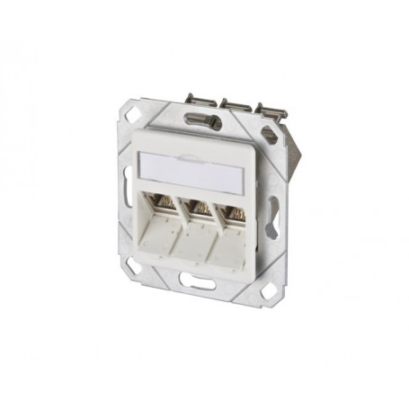 Metz Connect E-Dat Module 3 Port Upk Cat.6a, Reinweiß