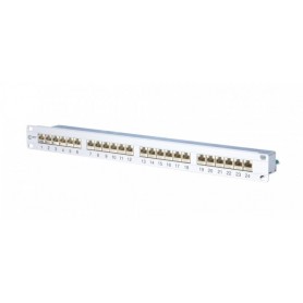 Panneau de brassage 19'' 1U 24xRJ45 E-DAT Cat.6A 24X8(8) LSA 130855-E