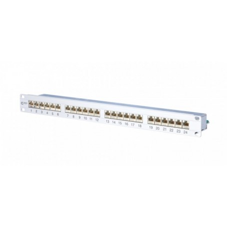 Panneau de brassage 19'' 1U 24xRJ45 E-DAT Cat.6A 24X8(8) LSA 130855-E