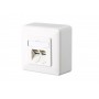 Prise réseau Metz Connect 1307380002-I montage apparent (en saillie) CAT 6 2 ports blanc pur