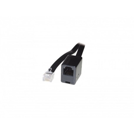 Herweck Câble d'extension Rallonge Fiche 6p4 C/Fiche 6p4 C/4 A Noir 6.00 m
