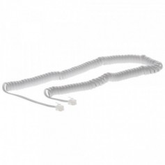  hoererspiralkabel Longue, Blanc, sans